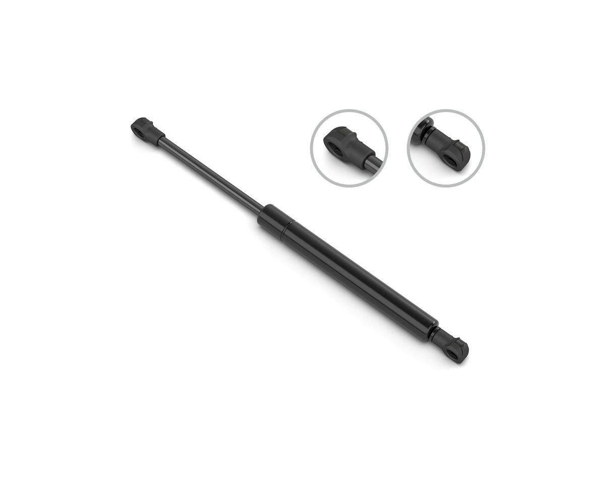 RhedexX® Vérin à gaz avec filetage M8 - 650/280/100N-1250N - Longueur : 650 mm - Course : 280 mm - Force