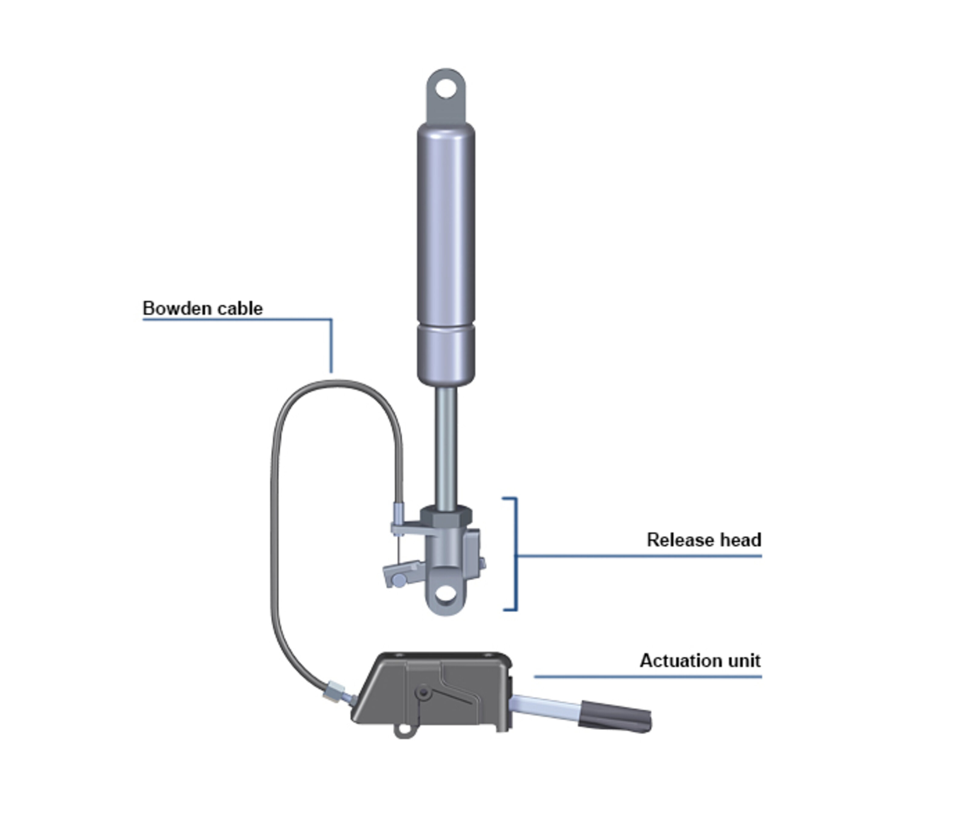 Stabilus 7450BR 200N LIFT-O-MAT Gasfeder Gasdruckdämpfer Gasdruckfeder 102  mm